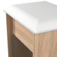 Milan Dressing Stool - Padded - Oak