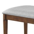 Orlando Padded Dining Bench  Walnut and Fabric