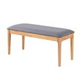Orlando Padded Dining Bench Oak and Fabric