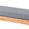 Orlando Padded Dining Bench Oak and Fabric