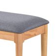 Orlando Padded Dining Bench Oak and Fabric