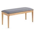 Orlando Padded Dining Bench  Oak and Fabric