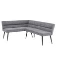 Monza Corner Dining Bench - Grey Fabric - LHF