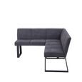 Bronx Corner Dining Bench - Dark Grey Fabric - LHF