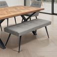 Ava Dining Bench - Taupe Faux Leather