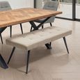 Davis Dining Bench - Stone Faux Leather