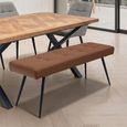 Fontana Dining Bench - Tan Faux Leather