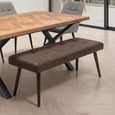 Sabena Dining Bench - Antique Ebony Fabric