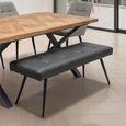 Sheldon Dining Bench - Charcoal Faux Leather