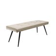 Davis Dining Bench - Stone Faux Leather