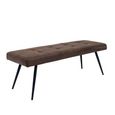 Sabena Dining Bench - Antique Ebony Fabric