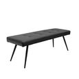 Sheldon Dining Bench - Charcoal Faux Leather