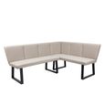 Westin Corner Dining Bench - Stone Faux Leather
