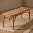 Elodie Dining Bench - Natural - Rattan and Solid Ash