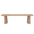 Austin Dining Bench - Fluted - Natural - Mango Wood