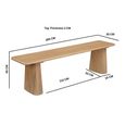 Austin Dining Bench - Fluted - Natural - Mango Wood