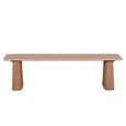 Indus Dining Bench - Fluted - Pale Taupe - Mango Wood