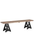 Hampstead Dining Bench - Pine Wood and Metal