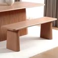 Indus Dining Bench - Fluted - Pale Taupe - Mango Wood