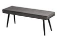 Keyser Dining Bench - Grey Velvet Fabric