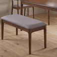 Orlando Padded Dining Bench  Walnut and Fabric