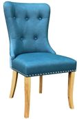 Dorset Dining Chair - Hug - Set of 2 - Blue Faux Leather