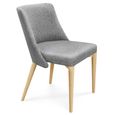 Oak Upholstered Fabric Dining Chair - Set of 2 - 036