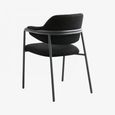 Albert Dining Armchair - Teddy Fabric - Black