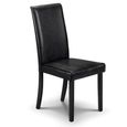 Hudson Dining Chair - Set of 2 - Black Faux Leather