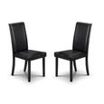 Hudson Dining Chair - Set of 2 - Black Faux Leather
