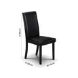 Hudson Dining Chair - Set of 2 - Black Faux Leather
