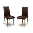 Hudson Dining Chair - Set of 2 - Brown Faux Leather