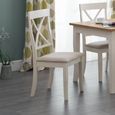 Davenport Dining Chair - Set of 2 - Cross Back - Ivory