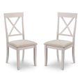 Davenport Dining Chair - Set of 2 - Cross Back - Grey