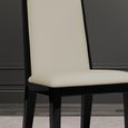Elite Dining Chair - High Back - Cream Leather - Black Legs
