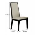 Elite Dining Chair - High Back - Cream Leather - Black Legs