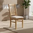  Arlington Oak Slatted Back Dining Chair - Set of 2 - Oak