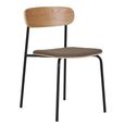 Estepona Dining Chair - Set of 2 - Natural Ash Wood - Brown