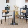 Estepona Dining Chair - Set of 2 - Natural Ash Wood - Brown