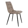 Middelfart Dining Chair - Set of 2 - Light Brown - Fabric