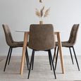 Middelfart Dining Chair - Set of 2 - Light Brown - Fabric