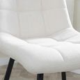Corona Dining Chair - Beige Fabric - Black Metal Legs