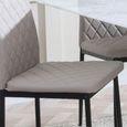 Clearance - Metro Dining Chair - Beige Leather - Black Metal Legs