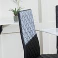 Clearance - Metro Dining Chair - Black Leather - Black Metal Legs