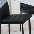 Clearance - Metro Dining Chair - Black Leather - Black Metal Legs