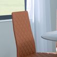 Clearance - Metro Dining Chair - Burnt Orange Leather - Chrome Metal Legs