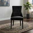 Clearance - Lion Knockerback Dining Chairs - Set of 2 - Black Velvet Fabric - FS271