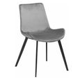 Clearance - Dan Form Hype Alu Velvet Dining Chairs - Set of 2 - Black Legs - FS035