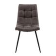 Clearance - Darwin Dining Chairs - Set of 2 - Grey Leather - D504