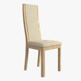 Saylor Dining Chair - Set of 2 - High Back - Natural Fabric - Oak